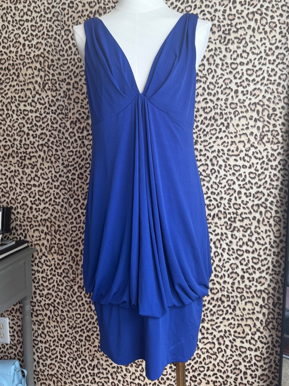 London Times Cobalt Blue Sleeveless Dress